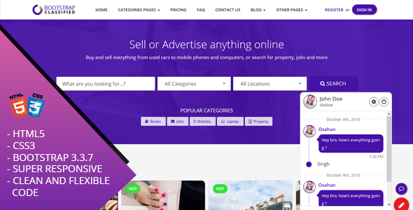 OBootstrap Classified Bootstrap Responsive Website Template OBootstrap Classified Bootstrap Responsive Website Template