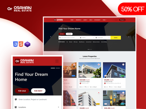 Osahan Real Estate – Bootstrap 4 Light Theme – Webartinfo | Creativity ...