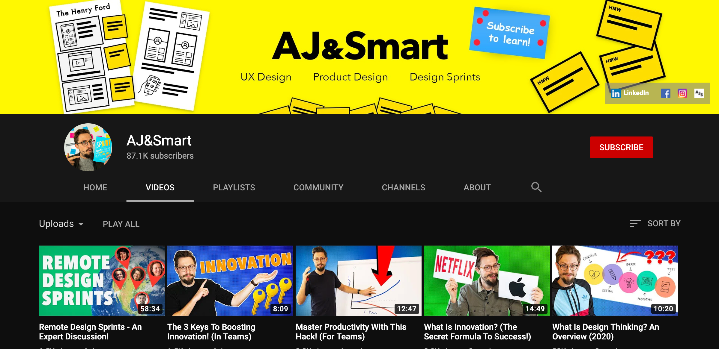 Top Youtube channels for UI/UX designers